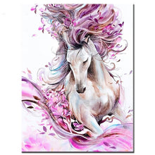 Load image into Gallery viewer, Pink Purple Horse Diamond Painting Kit - DIY

