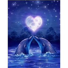 Load image into Gallery viewer, Dolphins Diamond Painting Kit - DIY
