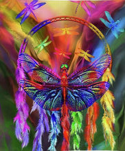 Load image into Gallery viewer, Rainbow Dragonfly Diamond Painting Kit - DIY
