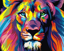 Load image into Gallery viewer, Lion Colors Full Diamond Painting Kit - DIY
