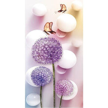 Load image into Gallery viewer, Purple Dandelion Diamond Painting Kit - DIY
