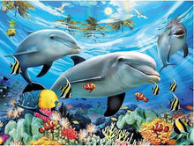Load image into Gallery viewer, Dolphin Ocean Diamond Painting Kit - DIY
