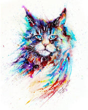 Load image into Gallery viewer, Watercolor Cat Diamond Painting Kit - DIY
