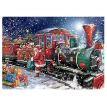 Load image into Gallery viewer, Christmas Santa Claus Train Diamond Painting Kit - DIY
