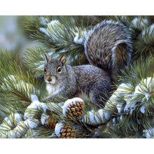 Load image into Gallery viewer, Squirrels Eat Fruit Diamond Painting Kit - DIY
