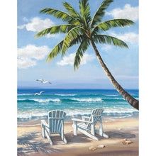 Load image into Gallery viewer, Beach &amp; Coconut Diamond Painting Kit - DIY
