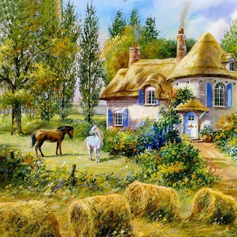 Cabin Horse Diamond Painting Kit - DIY