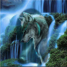 Load image into Gallery viewer, Waterfall Wolf Diamond Painting Kit - DIY
