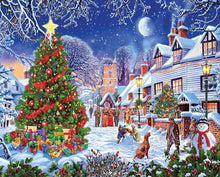 Load image into Gallery viewer, Village Christmas Tree Diamond Painting Kit - DIY
