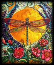 Load image into Gallery viewer, Dragonfly Colors Orange Diamond Painting Kit - DIY
