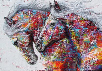 Horses Full Colors Diamond Painting Kit - DIY