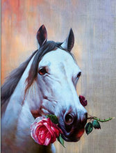 Load image into Gallery viewer, Horses Rose Diamond Painting Kit - DIY
